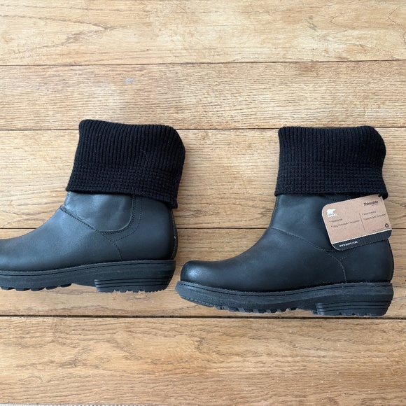 Women's Sorel Juneau Winter Leather Thinsulate-lined Ankle Boots - Size 8.5 - Picture 4 of 15